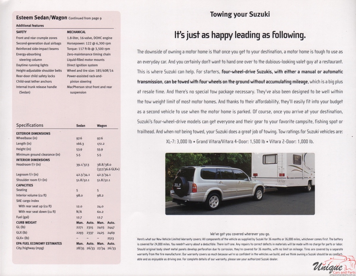 2002 Suzuki Brochure Page 8